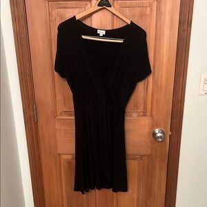 Rolla Coster Black Wrap Midi Dress